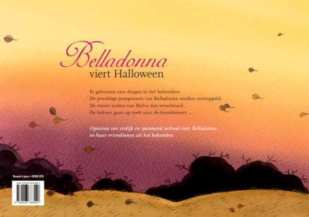 Achterkant van Belladonna viert Halloween