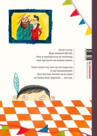 Achterkant van Dante danst oma blij