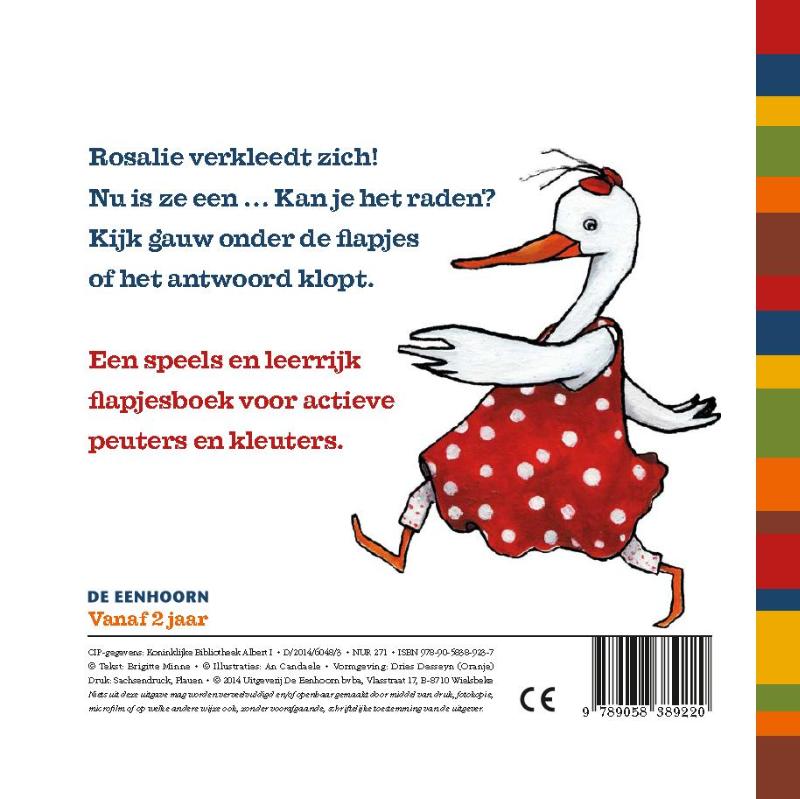 Achterkant van Rosalie verkleedt zich