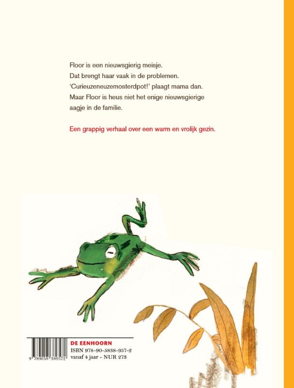 Achterkant van Curieuzeneuzemosterdpot
