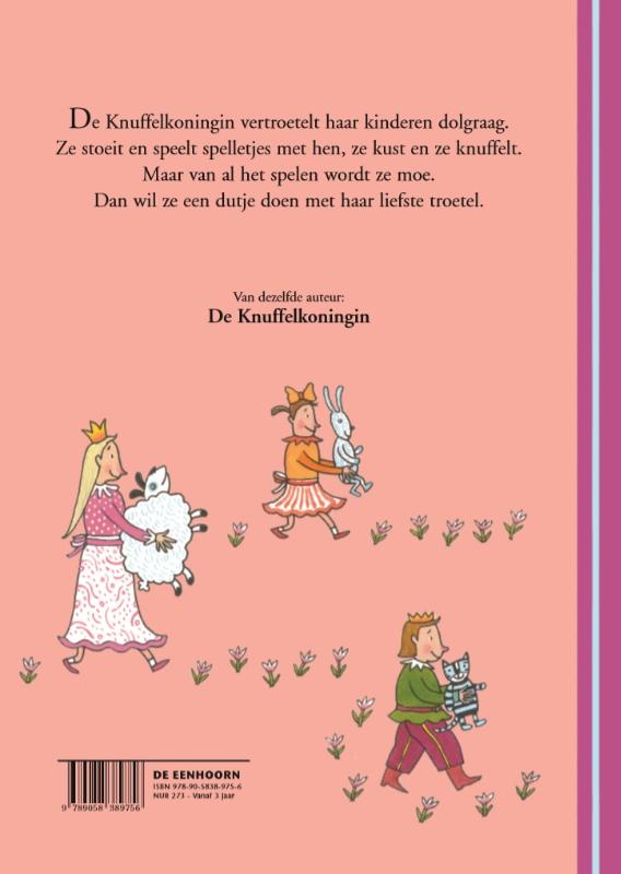 Achterkant van De troetel van de Knuffelkoningin