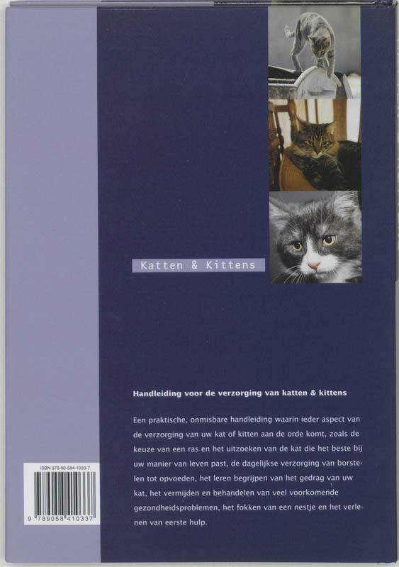 Achterkant van Handleiding voor de verzorging van katten & kittens