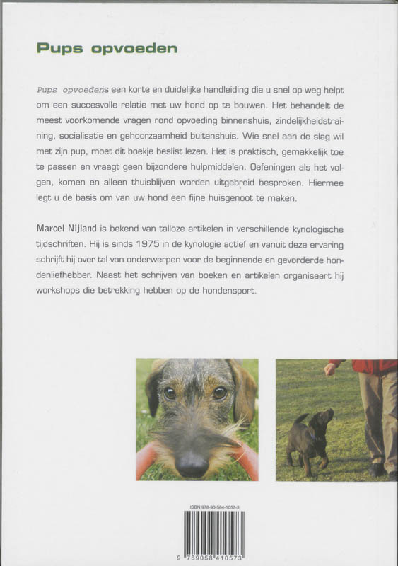 Achterkant van Pups opvoeden
