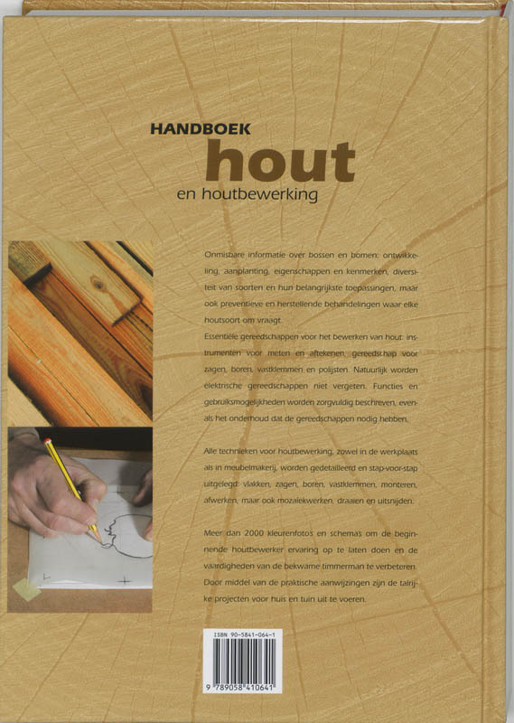 Achterkant van Handboek hout en houtbewerking