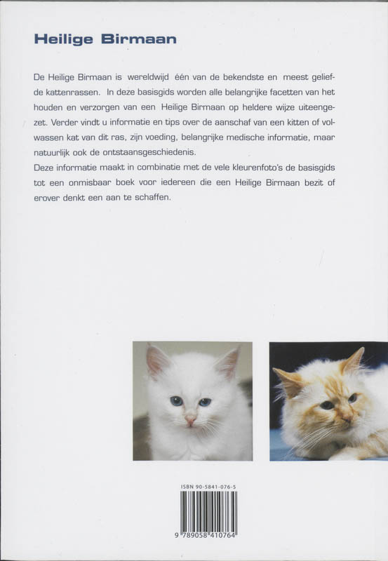 Achterkant van Heilige Birmaan