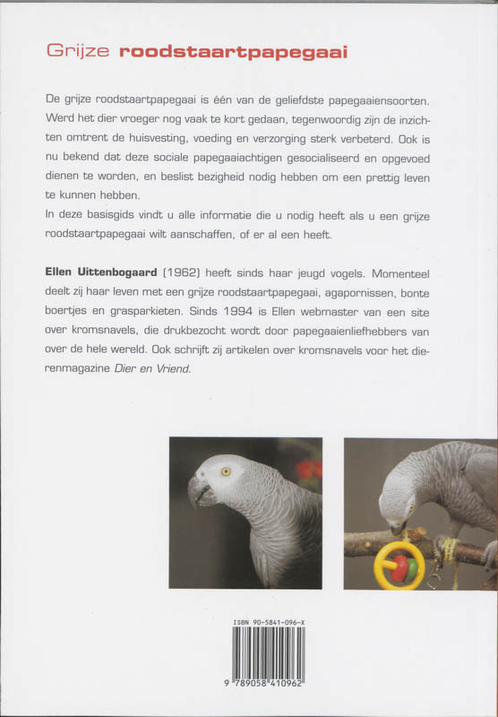 Achterkant van Grijze roodstaartpapegaai