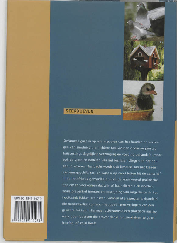 Achterkant van Sierduiven