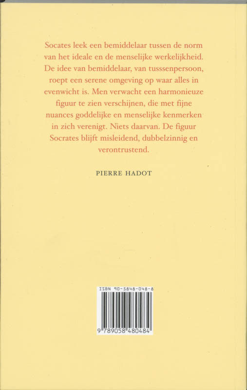 Achterkant van Lofrede op Socrates