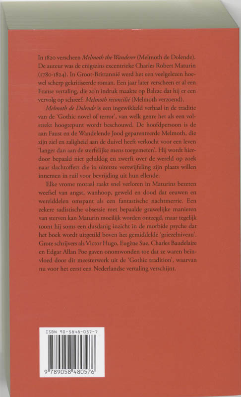 Achterkant van Melmoth de Doler