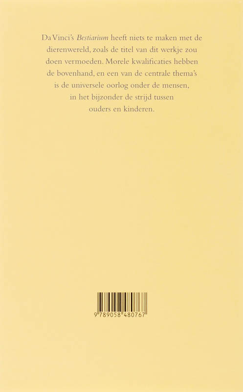 Achterkant van Bestiarium