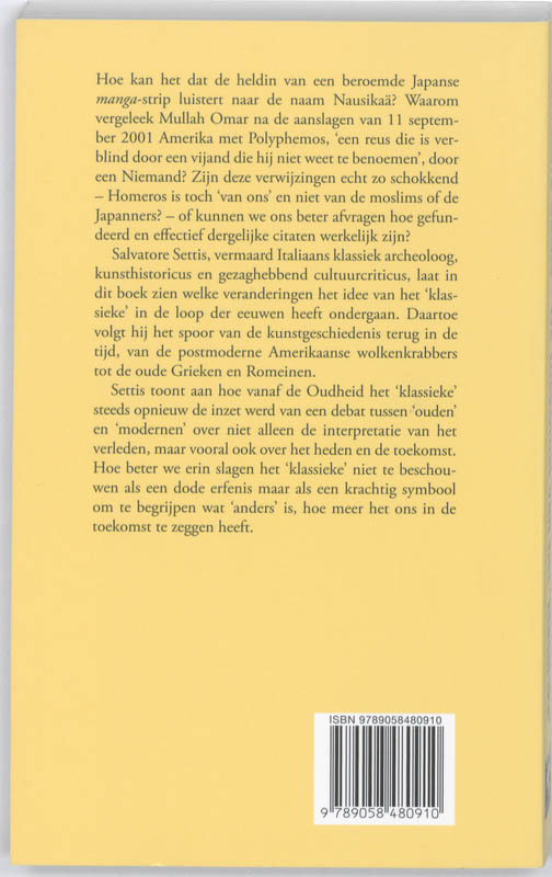 Achterkant van De toekomst van het `klassieke'