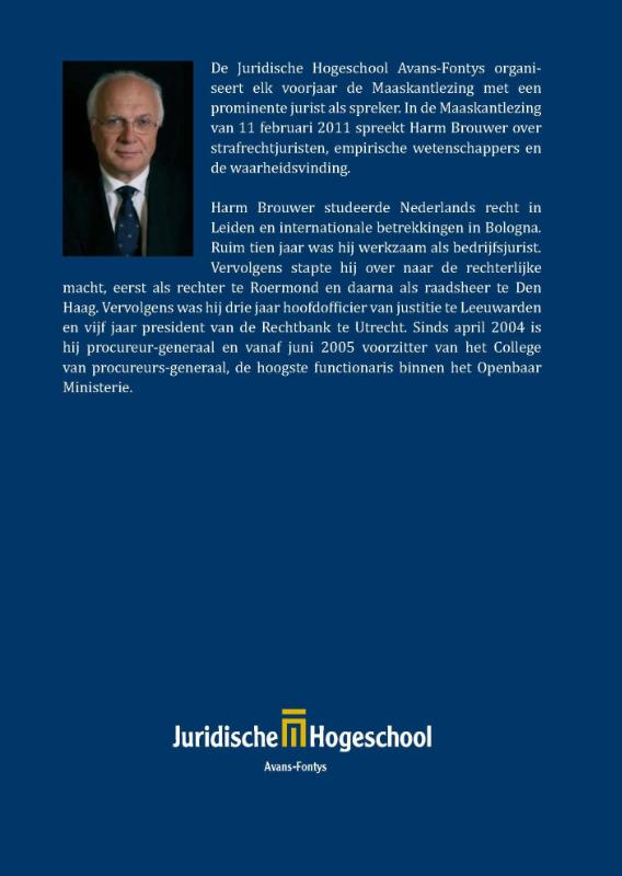 Achterkant van Strafrechtjuristen, empirische wetenschappers en de waarheidsvinding