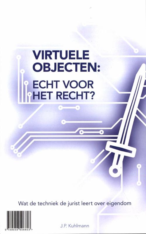 Achterkant van Terug naar de werkelijkheid/Virtuele objecten: echt voor het recht?