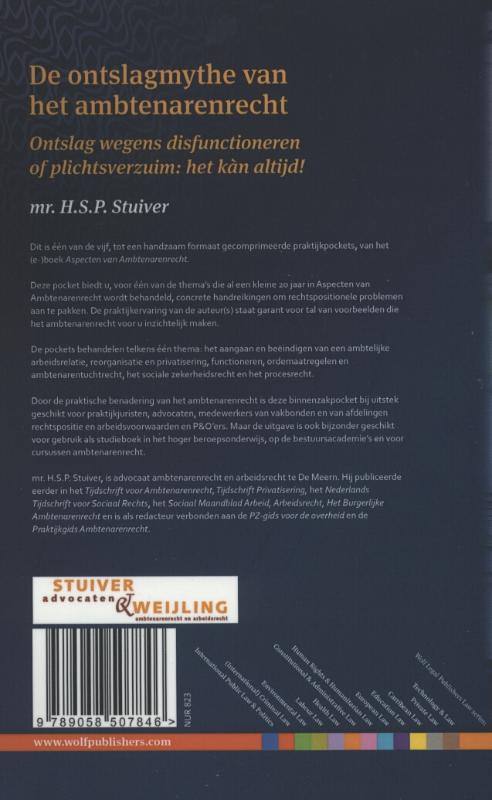 Achterkant van De ontslagmythe van het ambtenarenrecht