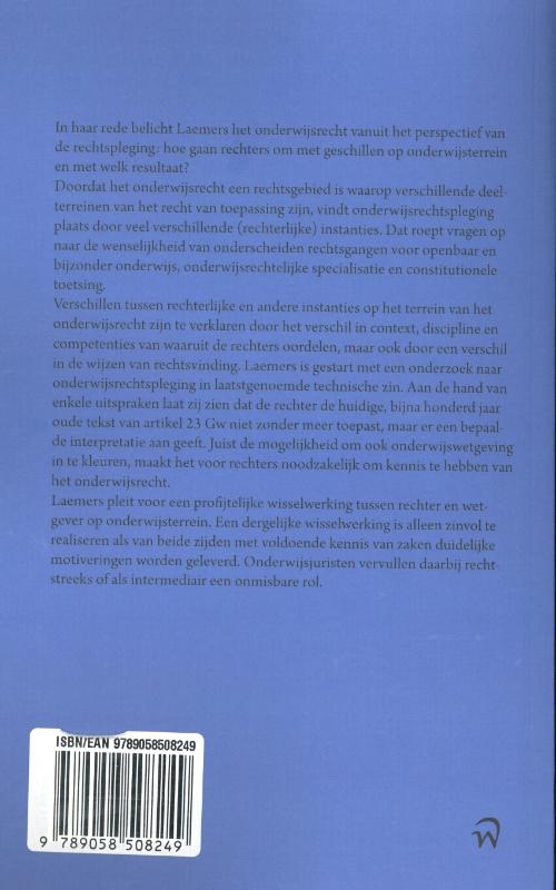 Achterkant van Onderwijsrecht in het geding