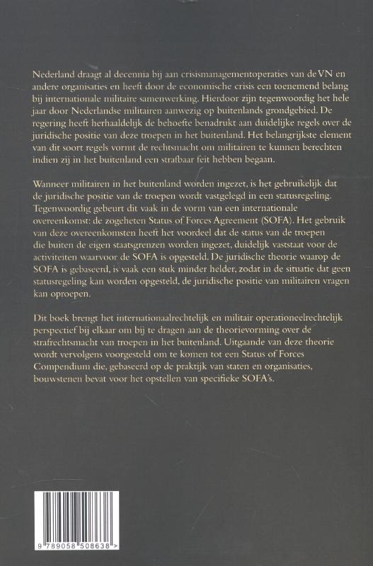 Achterkant van Status of forces