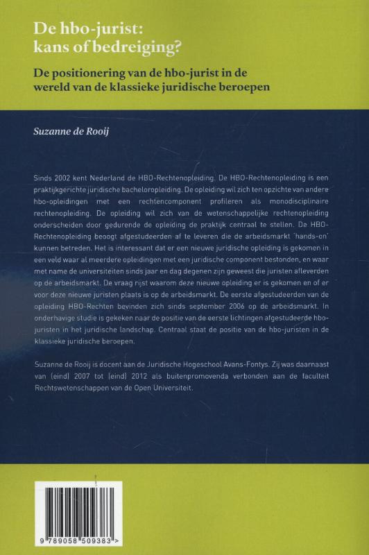 Achterkant van De HBO-jurist: kans of bedreiging?