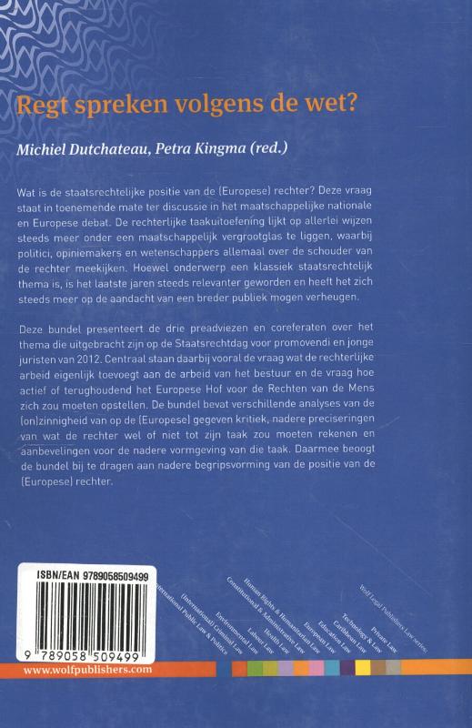Achterkant van Regt spreken volgens de wet?