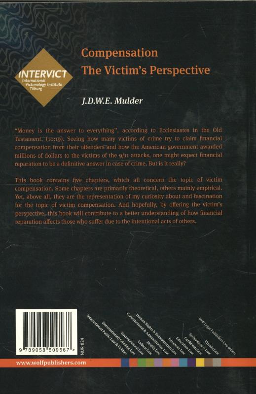 Achterkant van Compensation the victims perspective