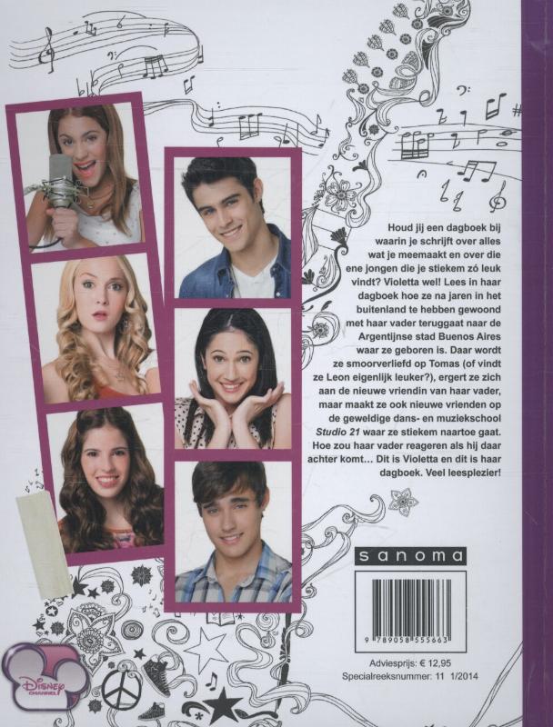 Achterkant van Violetta Mijn dagboek
