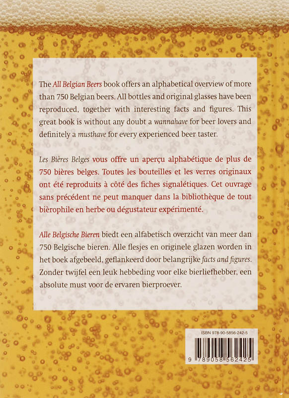 Achterkant van All Belgian Beers Les Bieres Belges Alle Belgische Bieren