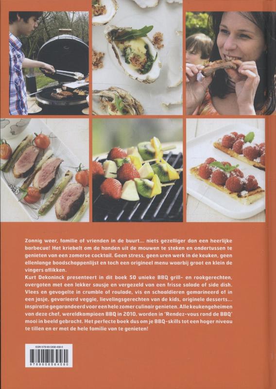 Achterkant van Rendez-vous rond de barbecue