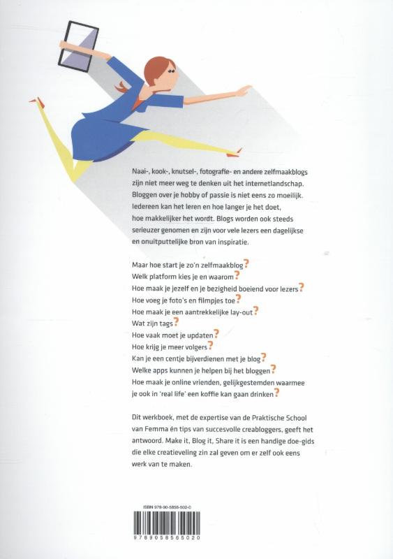 Achterkant van Make it, blog it, share it!