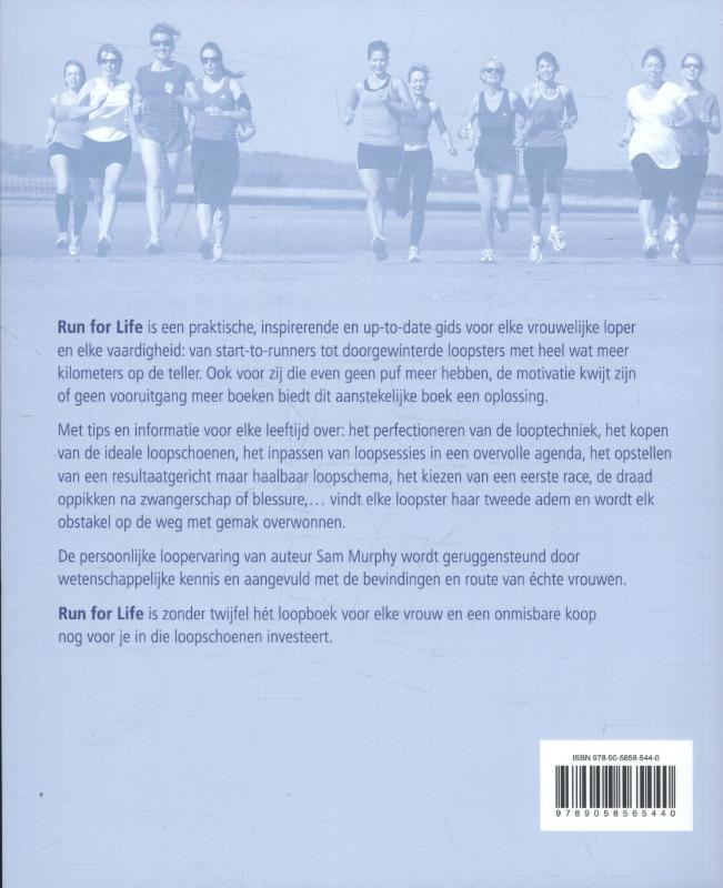 Achterkant van Run for life