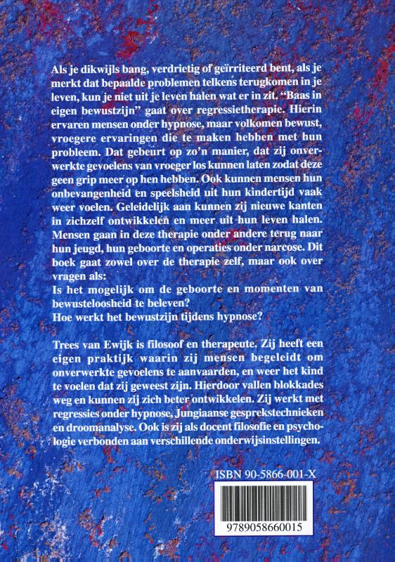 Achterkant van Baas in eigen bewustzijn