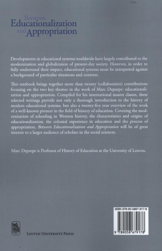 Achterkant van Between educationalization and appropriation
