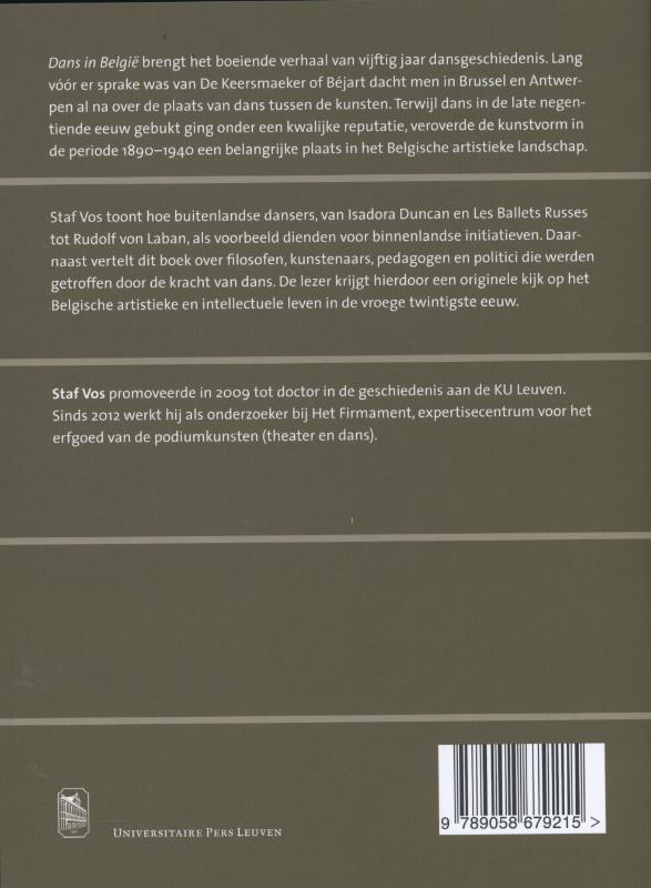 Achterkant van Dans in Belgie 1890-1940
