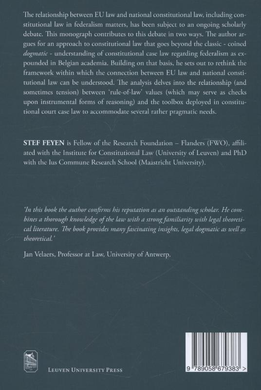 Achterkant van Beyond federal dogmatics