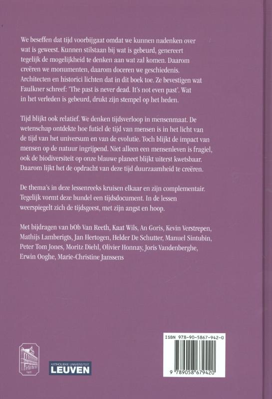 Achterkant van XXI Tijd evolutie en duurzaamheid