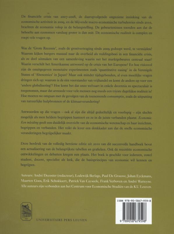 Achterkant van Economie