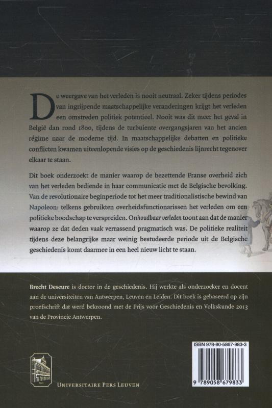 Achterkant van Onhoudbaar verleden