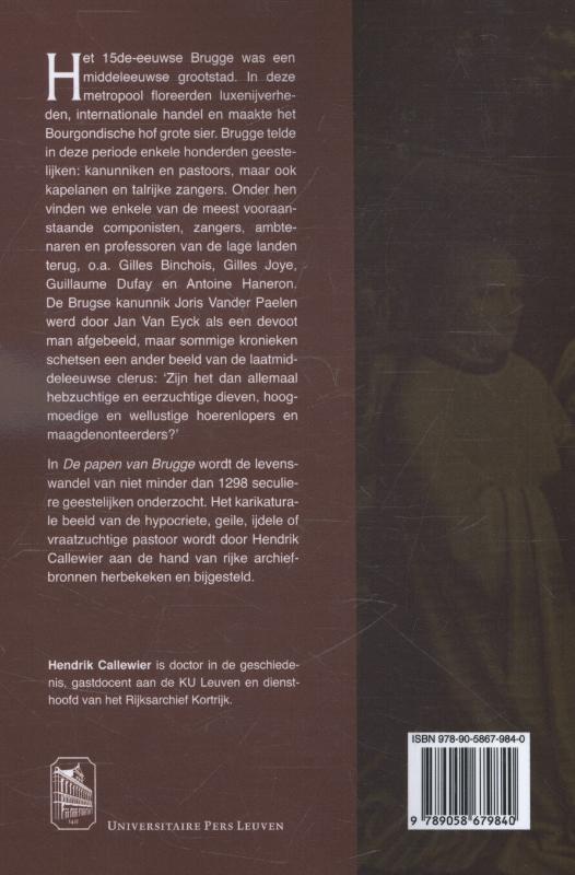Achterkant van De papen van Brugge