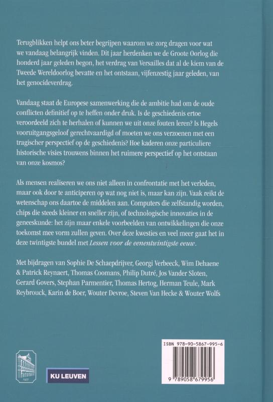 Achterkant van Herdenken en vooruitgaan