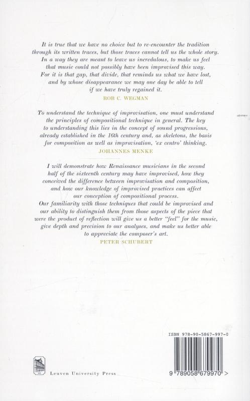 Achterkant van Improvising early music