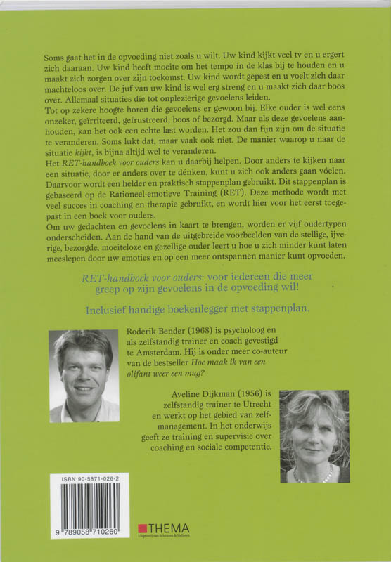 Achterkant van RET Handboek voor ouders