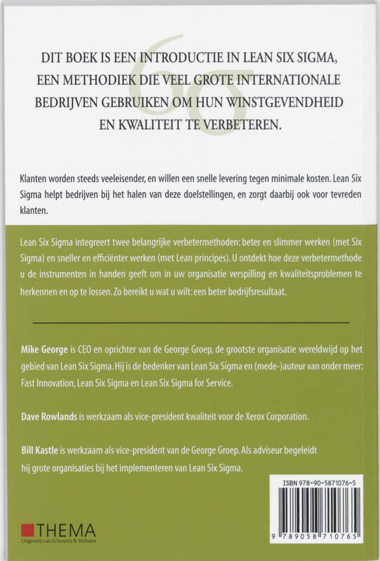 Achterkant van Wat is Lean Six Sigma?