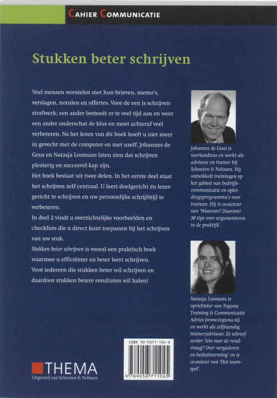 Achterkant van Stukken beter schrijven