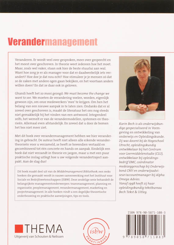Achterkant van Verandermanagement