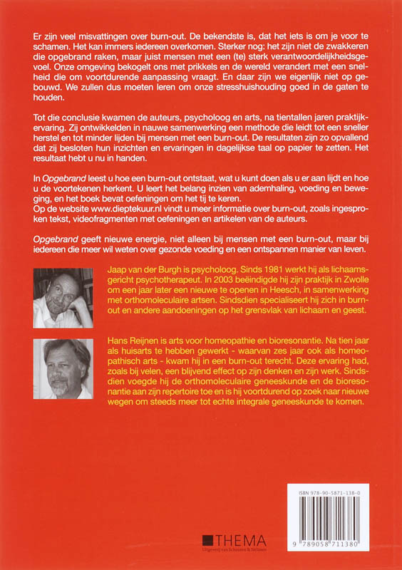 Achterkant van Opgebrand