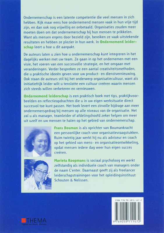 Achterkant van Ondernemend leiderschap