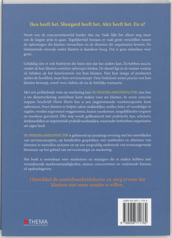 Achterkant van De onmisbaarheidsfactor
