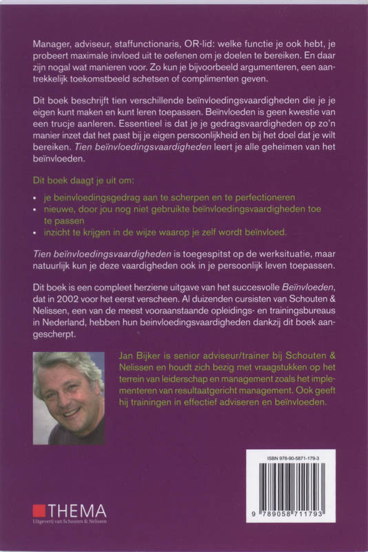 Achterkant van Tien Beinvloedingsvaardigheden