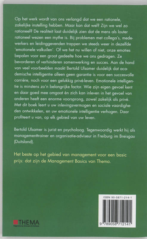 Achterkant van Werken met emotionele intelligentie