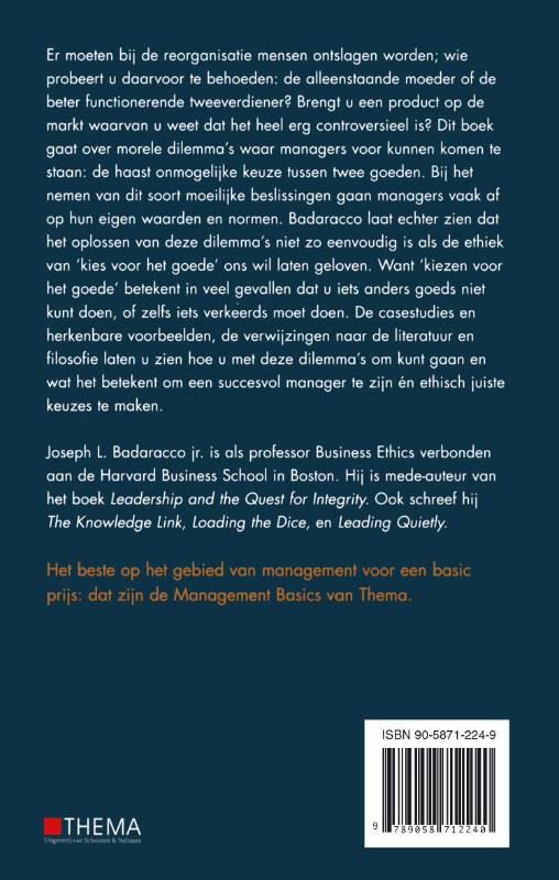 Achterkant van Goed versus goed