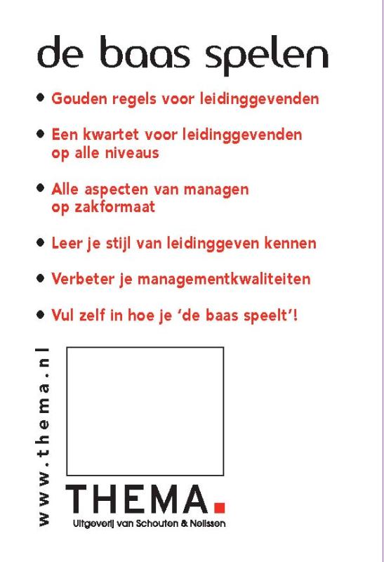 Achterkant van De baas spelen