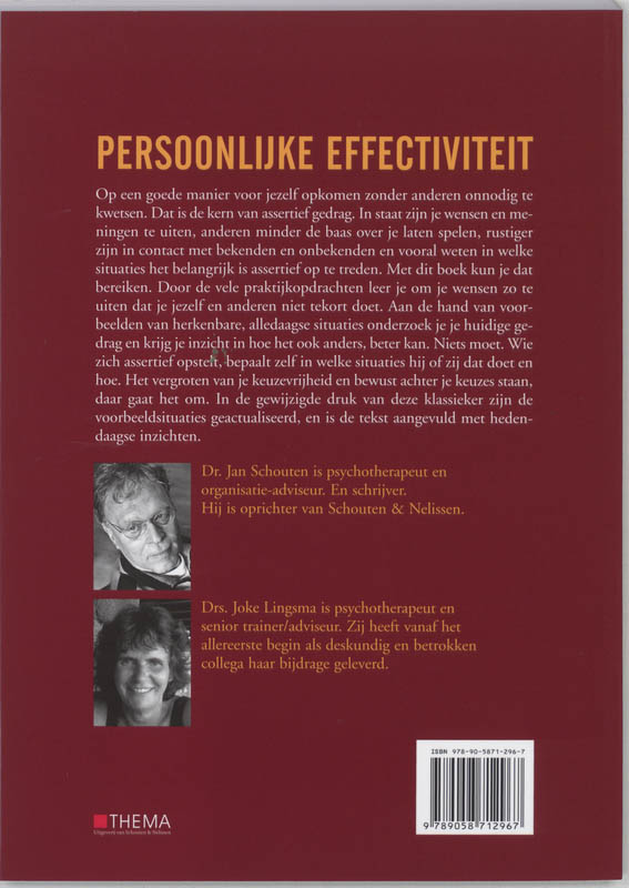 Achterkant van Persoonlijke effectiviteit